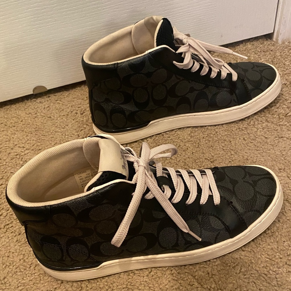 Rare Coach high-top sneakers men’s size 9D, Euro 42 (originally $290) - Picture 4 of 7